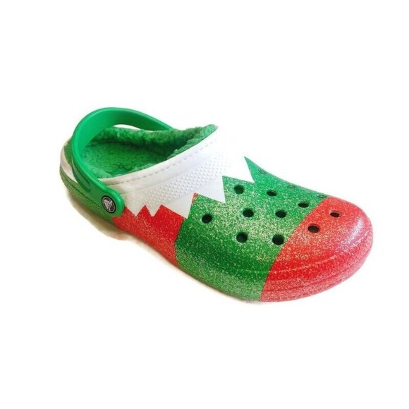 Crocs Classic Lined Holiday Slip On Clog Shoes Mens 10 Womens 12 Sandals - Picture 1 of 8